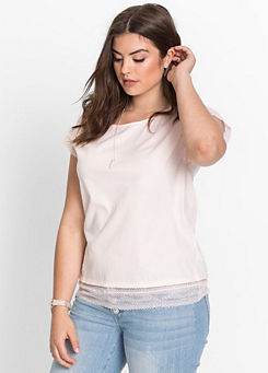 bonprix Lace Trim T-Shirt