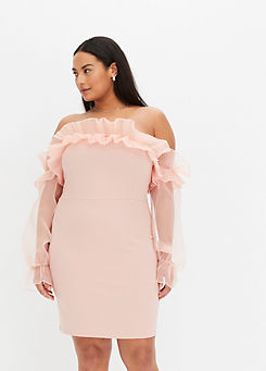bonprix Net Sleeve Mini Dress