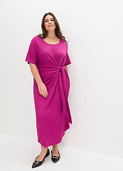 bonprix Oversized Jersey Calf-Length Tie Waist Dress