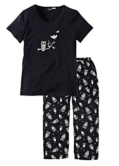 bonprix Owl Print Pyjamas