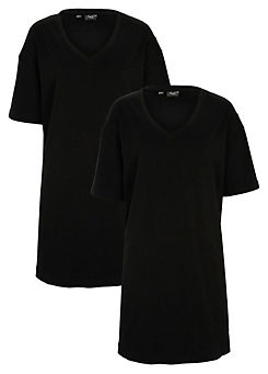 bonprix Pack of 2 T-Shirt Dresses