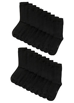 bonprix Pack of 20 Pairs of Ankle Socks