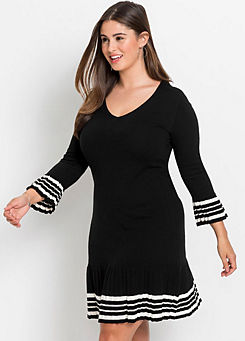 bonprix Piped Knitted Dress