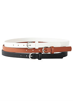 bonprix Set of 3 Leather Belts