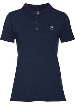 bonprix Short Sleeve Cotton Polo Shirt