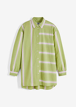 bonprix Stripy Oversize Cotton Shirt