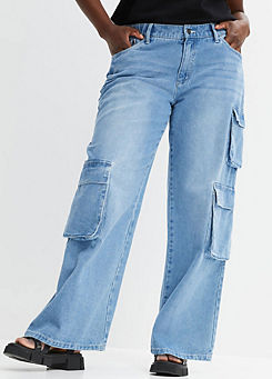 bonprix Wide Leg Cargo Jeans