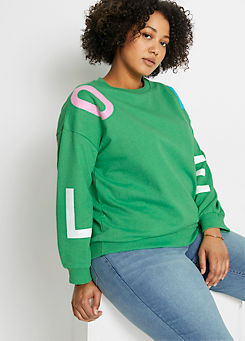 bonprix Wording Print Sweatshirt