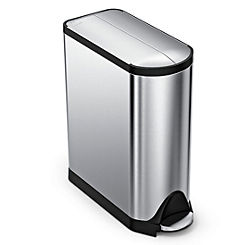 simplehuman 45L Brushed Stainless Steel Butterfly Pedal Bin