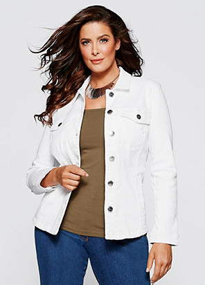 Buttoned Stretch Cotton Jacket by bonprix