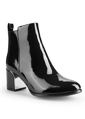 Black patent wide fit best sale ankle boots