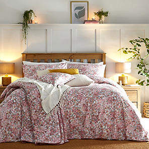 Cath Kidston Floral Heart Frill Pink Bedding Set