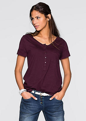 Cotton V-Neck T-Shirt by bonprix