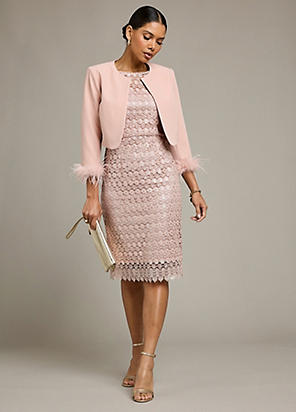 Blush lace jacket best sale