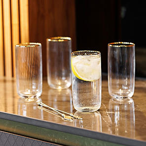 Big Top Crystal Drinking Glasses - Set of 4