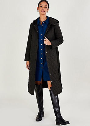 Monsoon Blair Boucle Single Breasted Belt Coat