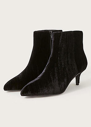 Ruched kitten heel boots sale