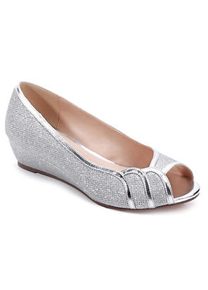 Silver glitter wide outlet fit shoes