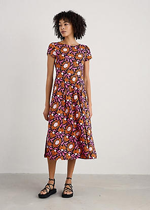 Phase Eight Lina Printed Long Sleeve Midi Dress | Curvissa