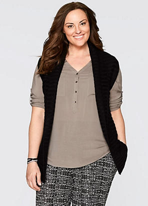 Longline Sleeveless Cardigan by bonprix 