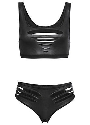 Open Cup Bralet & Crotchless Panties by bonprix