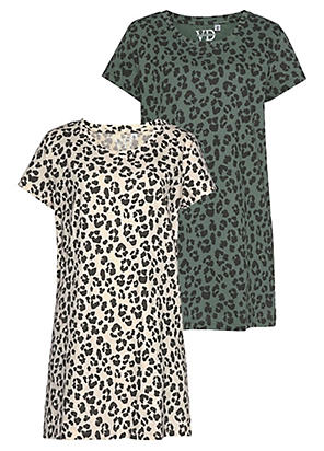 Vivance Dreams Leopard Print Nightshirt | Curvissa