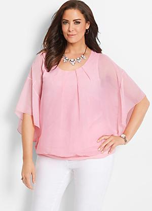 black batwing top plus size