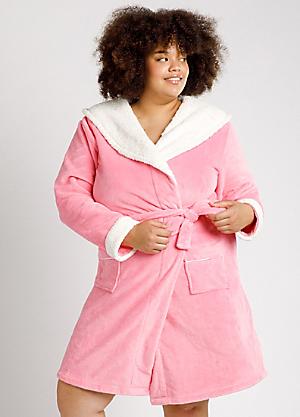 plus size jersey dressing gown