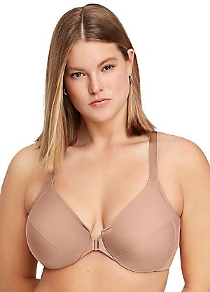 Front Fastening Bras for Women UK Plus Size Women's Plus Size Full Wrap  Front Closed Posture Back Unpadded Smooth Underarm Seamless Elastic  Wireless Lightweight Beige : : Fashion