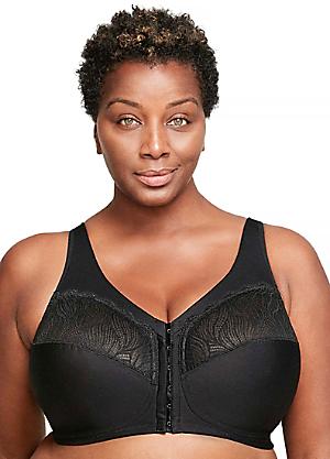 Front Clasp Bras for Women,Shegrie Front Closure Bras,Large Size Bra for  Older Women Front Closure,Back Seamless Lace Bra for Senior at   Women's Clothing store