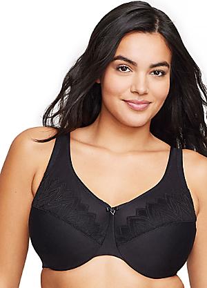 Susa Women's London Wire Free Bra – Full Coverage Minimizer, Non-Wired, Comfort Fit, Size 46E
