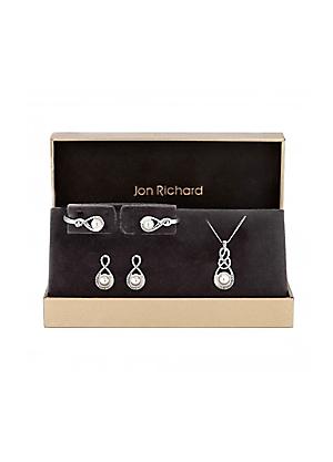 Jon Richard Silver Plated Pave Wave Leaf Bracelet - Jewellery from Jon  Richard UK
