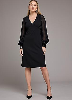 Plain black dress plus size hotsell