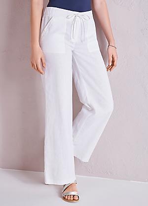 Brand New Ladies Linen Trousers Size 6 8 10 12 14 16 18 20 22