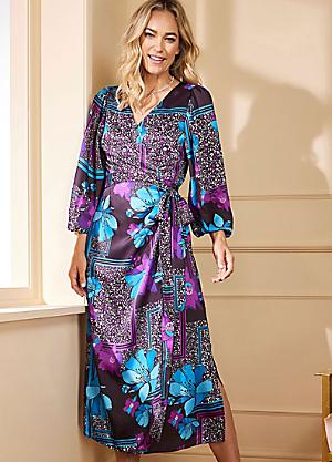 poplin cross waist midi dress Poplin Rib-Knit Drop Waist Midi Dress