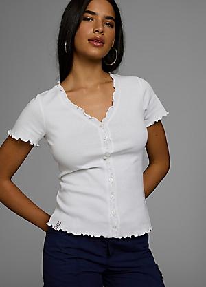 ruffle collar blouse plus size