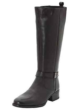 wide fit mid calf ladies boots