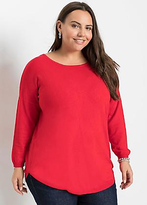 red plus size jumper