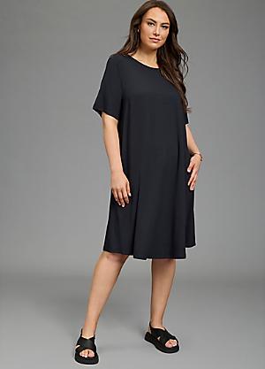 leather bodycon midi dress Black jersey midi dress with leather straps – BU Club