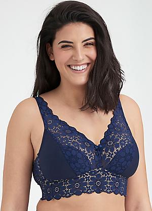 As Is Breezies Jacquard Shine Underwire Support Bra 