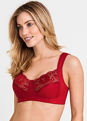 Cethrio Womens Push Up Bras Clearance Wirefree Bras Full Figure Bras Plus  Size Lingerie, Red 36C 
