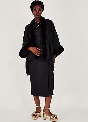 Cape style coats sale plus size