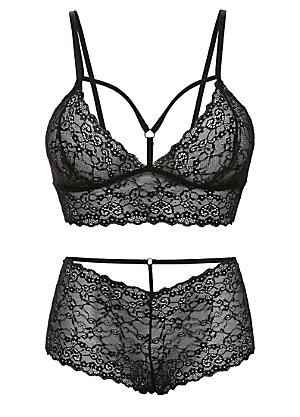 Glossy Lace Cup Negligee by bonprix