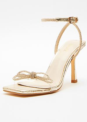 Quiz rose gold metallic on sale sandals