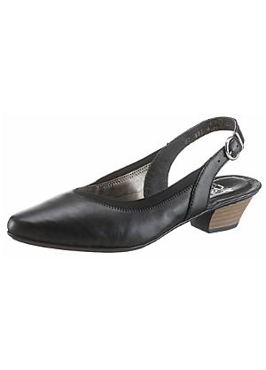 wide fit black slingback shoes