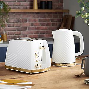 Russell Hobbs 26070 Honeycomb White 4-Slice Toaster