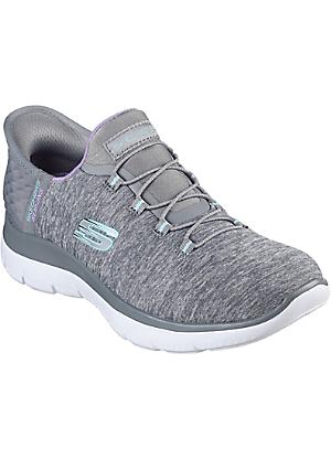 Shop for Skechers Grey Curvissa Plus Size