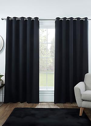 Home Curtains Taylor Embossed Velour Thermal Lined Pencil Pleat Door  Curtain