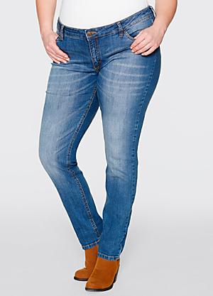 Midnight Shade Denim Ankle Skinny Jeans Curveswear Dames Kleding Broeken & Jeans Jeans Stretch Jeans 