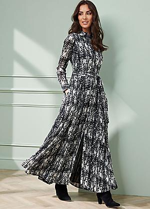 Fashion Dresses Hooded Dresses Boysen’s Boysen\u2019s Hooded Dress striped pattern casual look 